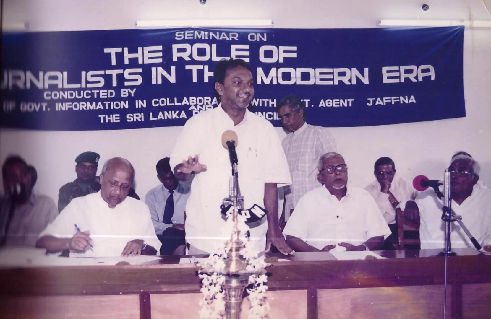 Amidst anticipation and applause, Imthiaz Bakeer Markar ceremoniously inaugurates a visionary edifice