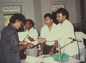 Amidst anticipation and applause, Imthiaz Bakeer Markar ceremoniously inaugurates a visionary edifice, a testament to progress and possibility